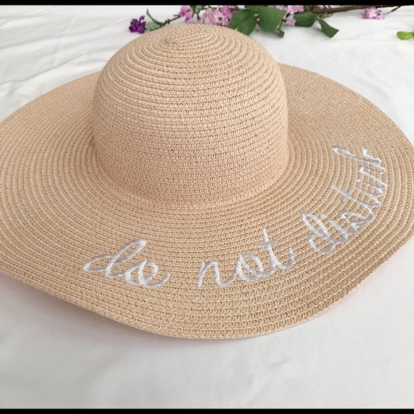 Beach Floppy Hat do not disturb - Picture 2 of 3